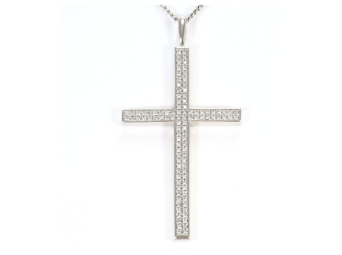 Autre Marque Collar elegante de platino con diamante