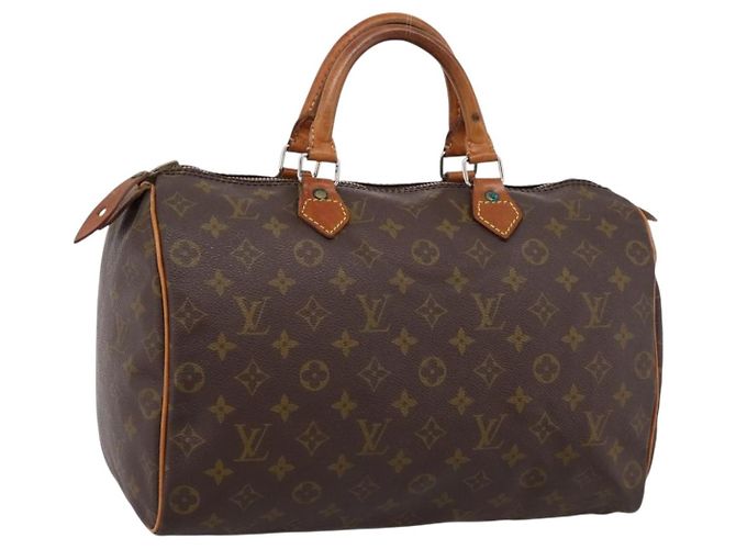 Bolsa de mão LOUIS VUITTON Monogram Speedy 35 M41524 LV Auth 200359 Monograma