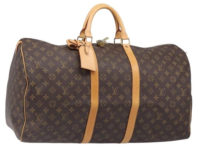 LOUIS VUITTON Monogram Keepall 55 Boston Bag M41424 LV Auth ka6039V Monograma
