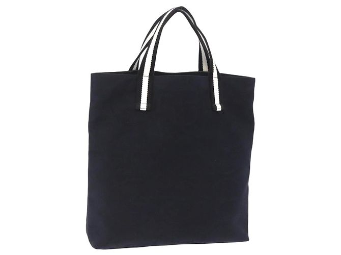 Borsa Tote GUCCI Canvas Navy 123439 Auth bs36820 Blu navy