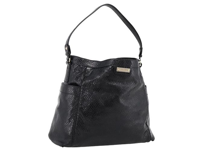Borsa a tracolla Max Mara in pelle nera e oro Auth yk20883A Nero