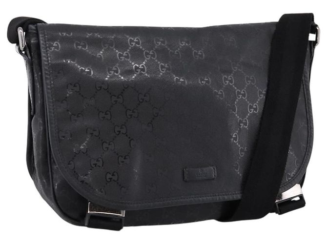 Borsa a tracolla GUCCI GG Implementation PVC Nero Argento 201732 Auth 202218A
