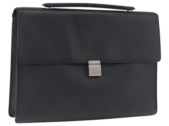 LOUIS VUITTON Taiga Porte Documents Angara Briefcase Ardoise M30772 Auth BA15145 Cinza