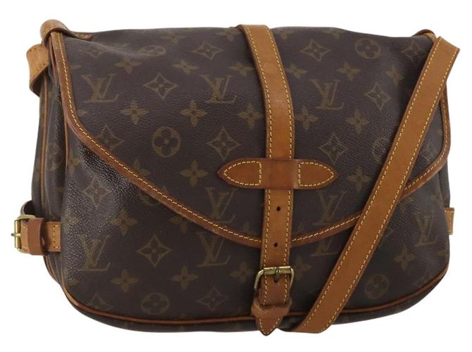 LOUIS VUITTON Monogram Saumur 30 Shoulder Bag M42256 LV Auth BA15083 Monograma