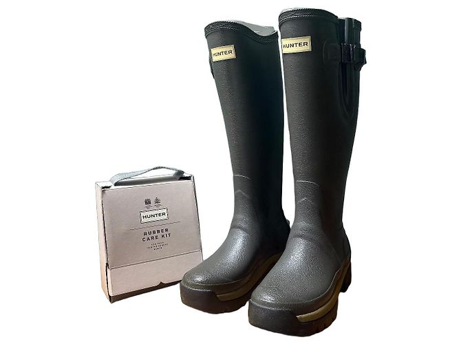 Botas de chuva Hunter Original Tall para mulher Verde escuro
