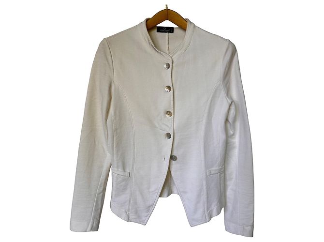 Autre Marque Giacca in cotone bianca Blue Joint Collection Bianco