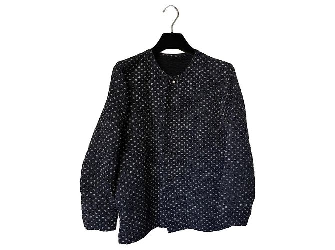 Autre Marque Giacca corta nera a pois Nero