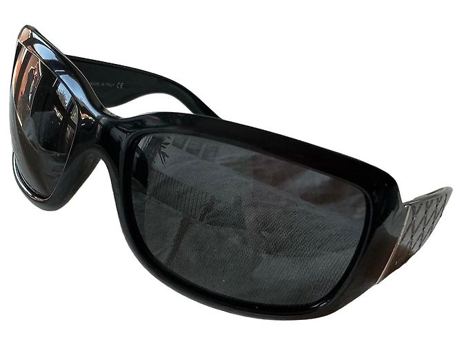 Medusa Occhiali da sole Versace neri con greche Nero