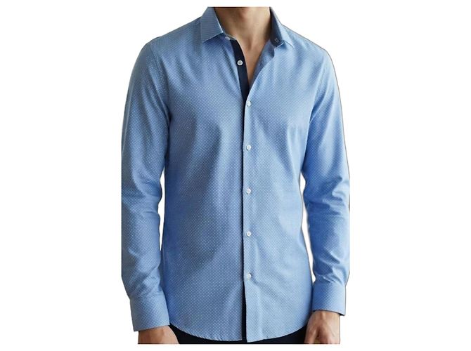 Autre Marque Camicia New Look a pois azzurro chiaro uomo Blu
