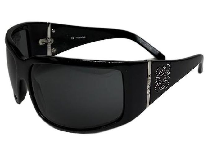 Vintage Loewe Acetate Sunglasses Black Silver