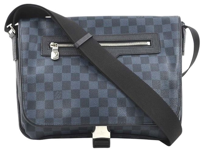 Borsa a tracolla Louis Vuitton Damier Cobalt Matchpoint Blu
