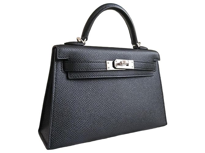 Borsa Hermès Mini Kelly Nero Epsom Palladio