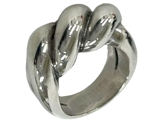 Ring Hermès Anello Band Torsade Hermes Argento