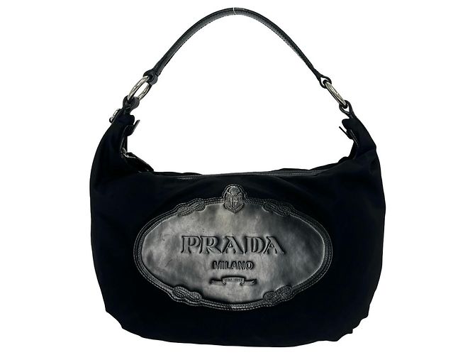 Sac à main Prada Tessuto Pocono Noir