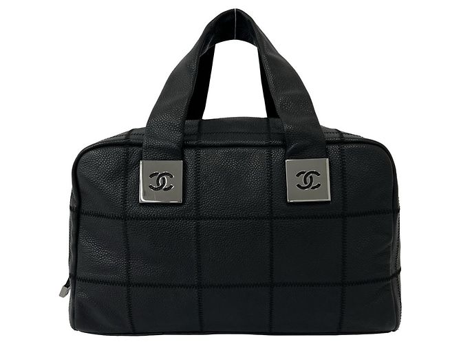 Chanel Chocolate Bar Caviar Handtasche Schwarz