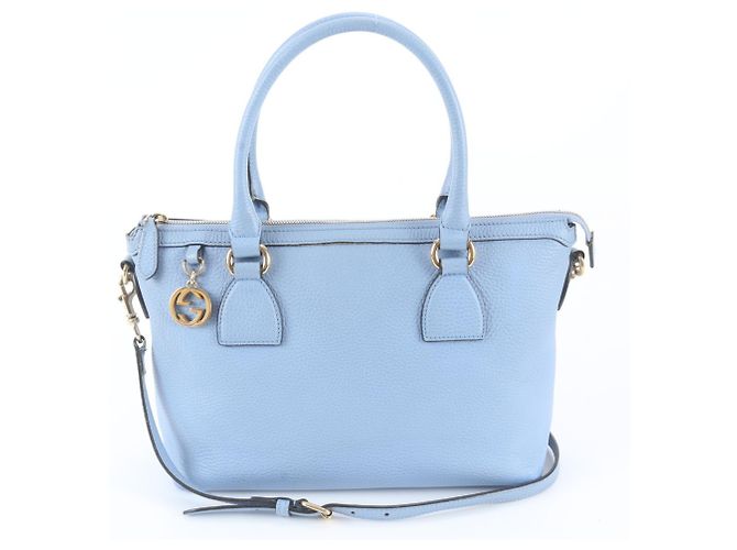 Sac à épaule 2-Way en cuir Gucci Interlocking G Bleu