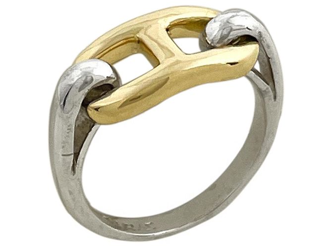 Ring Hermès Hermes HERMES Anello Chaine d'Ancre Argento D'oro