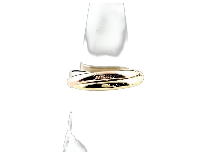 Anello Cartier Trinity in oro bianco rosa e giallo