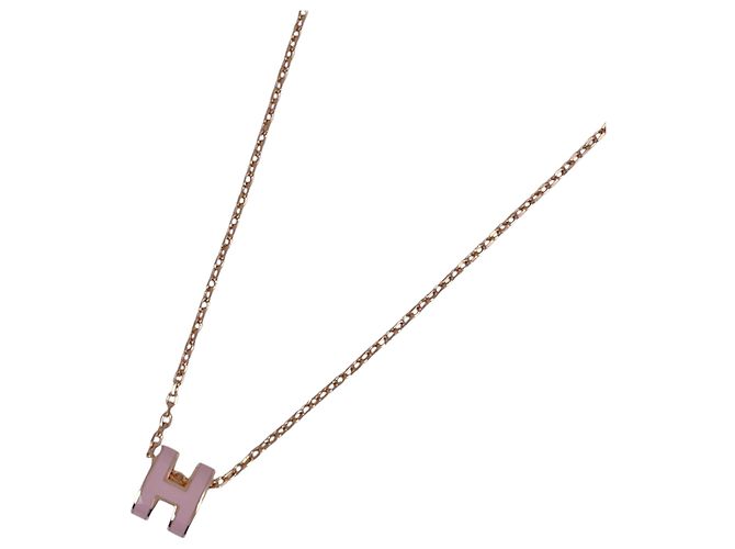 Hermès Collar Hermes Mini Pop H Rosa