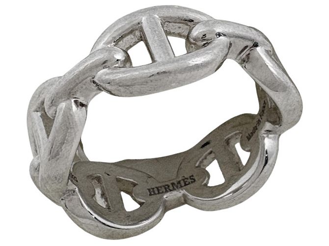 Ring Hermès Hermes HERMES Anello Chaine d'Ancre Enchainée PM Argento