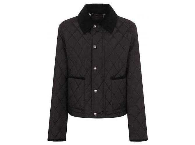 Burberry gesteppte Nylonjacke Schwarz