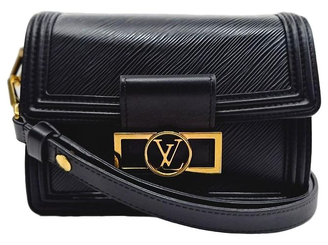 Louis Vuitton Borsa a tracolla e crossbody Mini Dolphin in pelle Epi nera Nero