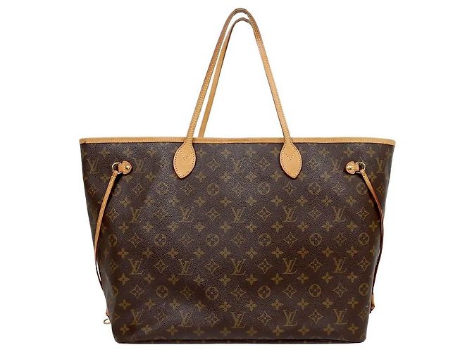 Louis Vuitton Monogram Neverfull GM Shoulder Bag Brown