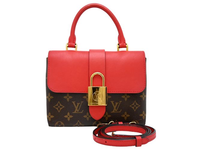 Bolsa Louis Vuitton Rocky BB para mulher Marrom Vermelho