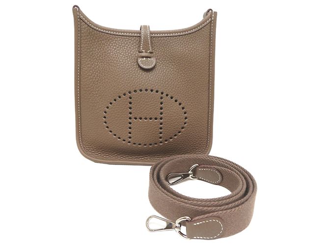 Hermès Borsa a tracolla Hermes Evelyne TPM Taupe
