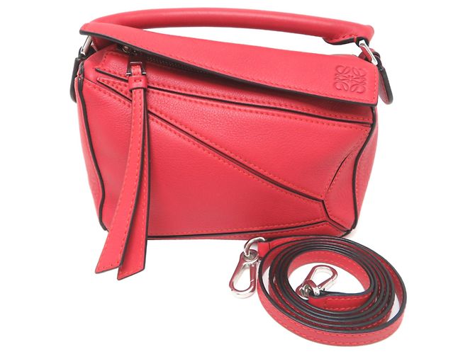 Borsa a mano Loewe Puzzle Mini da donna Rosso