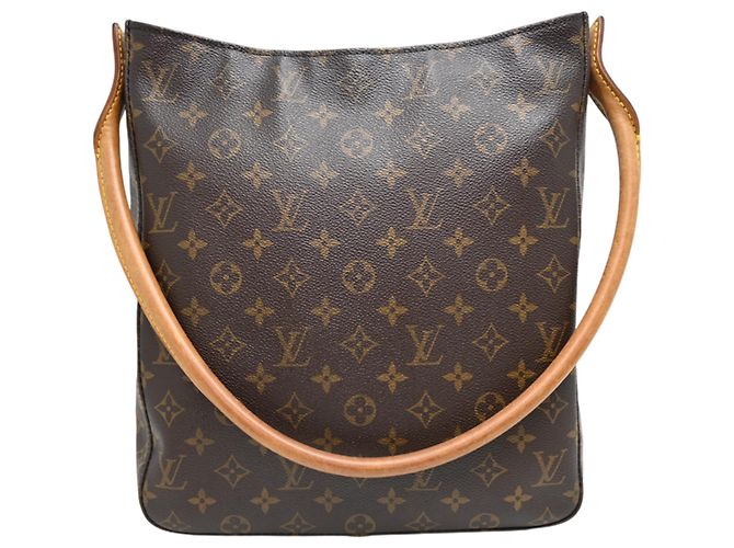 Bolso de hombro Louis Vuitton Looping GM Castaño