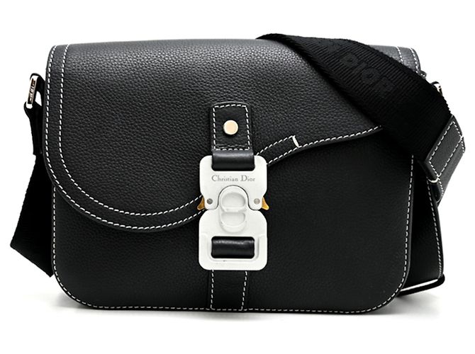 Bolsa Messenger Christian Dior Saddle Flap Preto