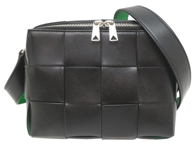 Borsa a tracolla Bottega Veneta Cassette Nero Verde