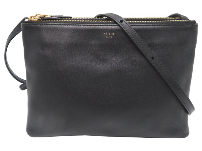 Céline Celine Trio Shoulder Bag Black