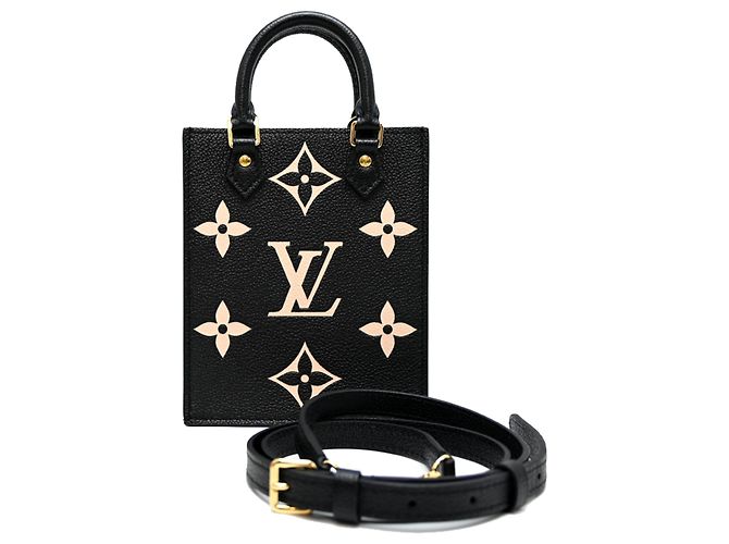 Bolso Louis Vuitton Empreinte Petite Sac Plat Negro Beige