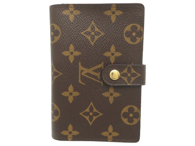 Cartera bi-fold Louis Vuitton Monogram Brown Castaño