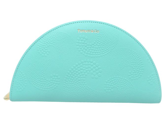 Autre Marque Cartera bi-fold de piel azul Tiffany & Co.