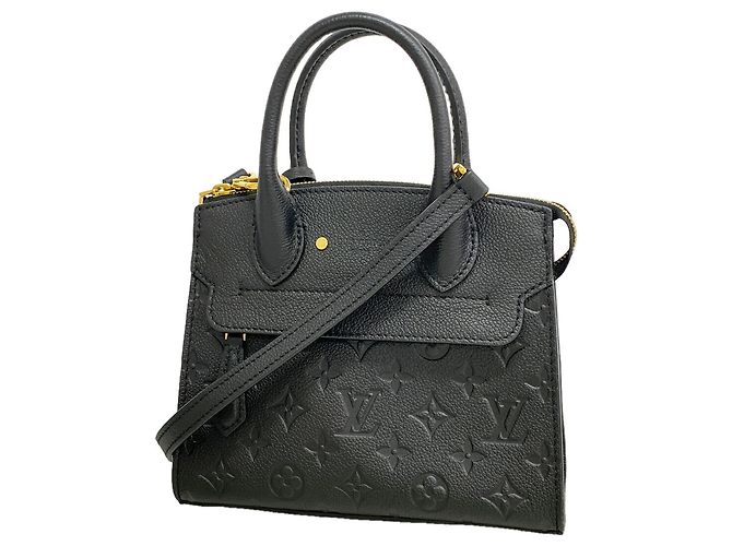 Borsa a mano Louis Vuitton Monogram Empreinte Pont Neuf MINI Nero