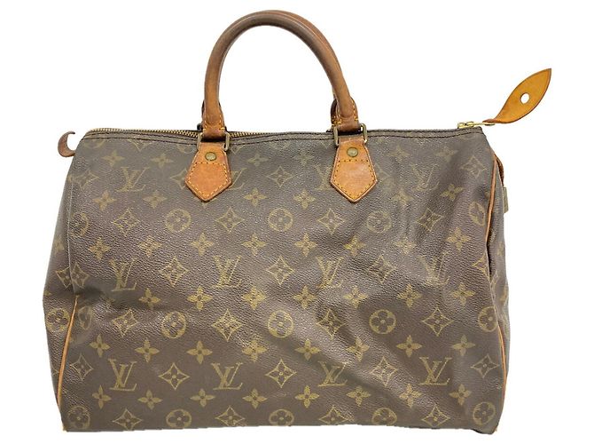 Sac à main Louis Vuitton Monogram Speedy 35 Marron
