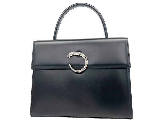 Bolsa de couro Cartier Panthère Preto