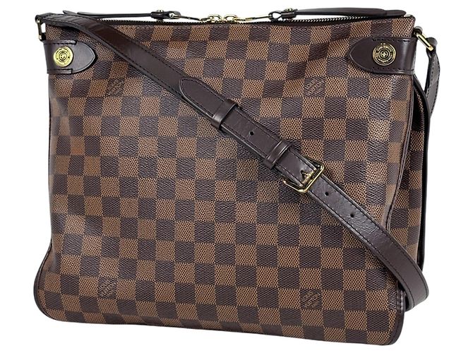 Borsa a tracolla Louis Vuitton Duomo in tela Damier Marrone