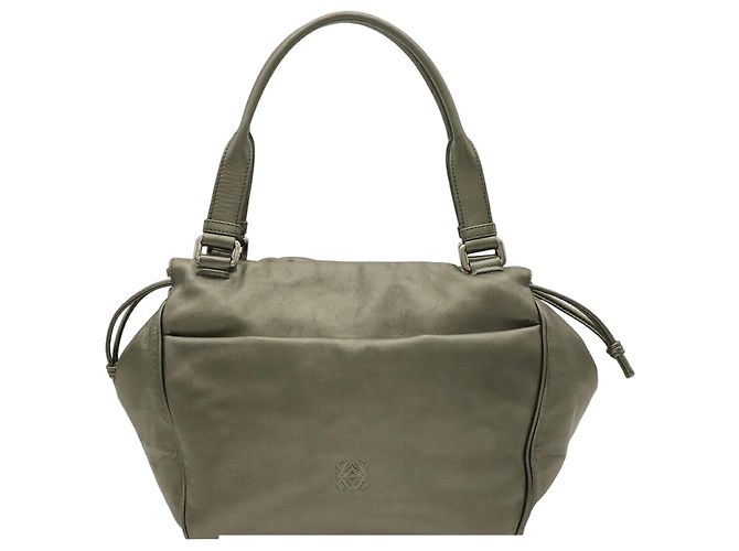 Loewe Anagram Shoulder/Tote Bag Khaki Metallic