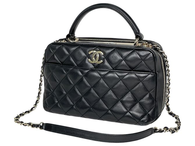 Borsa a mano Chanel Coco Mark Bowling Bag Nero