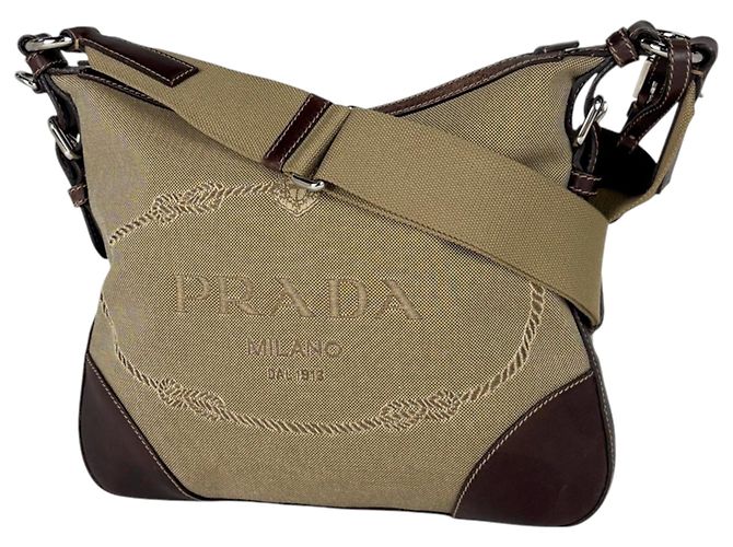 Sac à épaule Prada marron