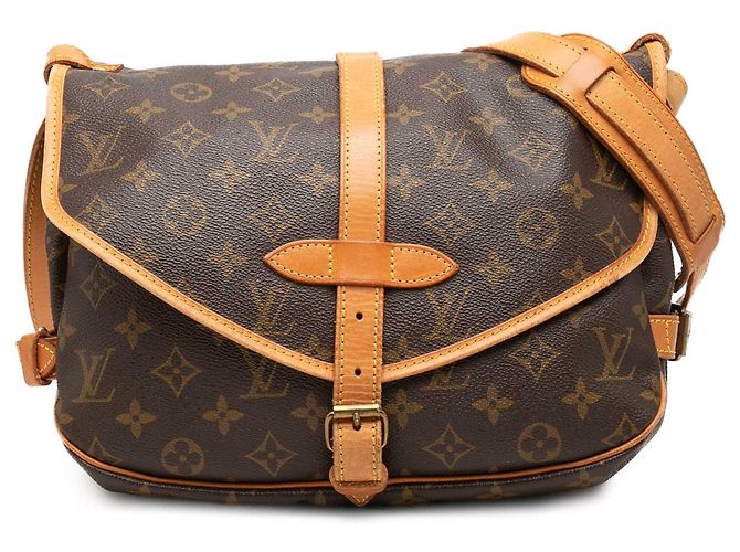 Louis Vuitton Brown Monogram Saumur 30 Marrom