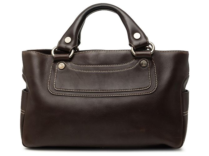 Céline Celine Boogie Handtasche aus braunem Leder Dunkelbraun