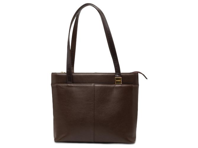 Tote Burberry em couro marrom Castanho escuro