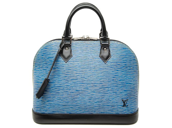 Louis Vuitton Blue Epi Denim Alma PM Blau