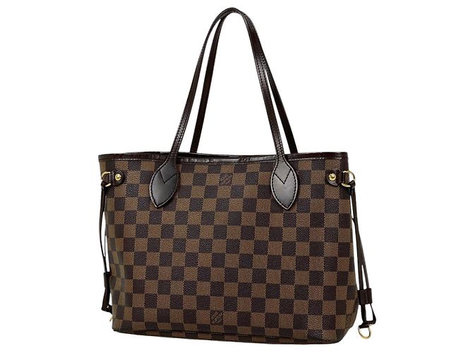 Saco Tote Louis Vuitton Damier Brown Neverfull PM Marrom Damier ebene