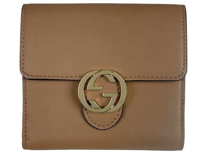 Gucci Bi-Fold Geldbörse aus braunem Leder